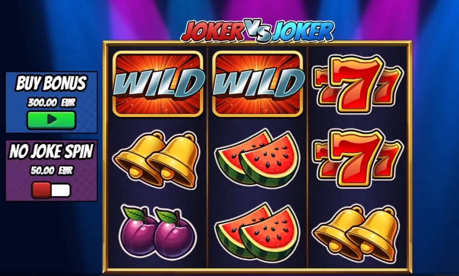 Écran de démarrage démo Joker vs Joker